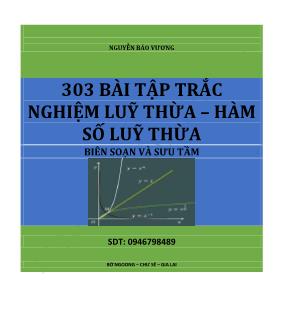 303 bài tập trắc nghiệm luỹ thừa  hàm số luỹ thừa